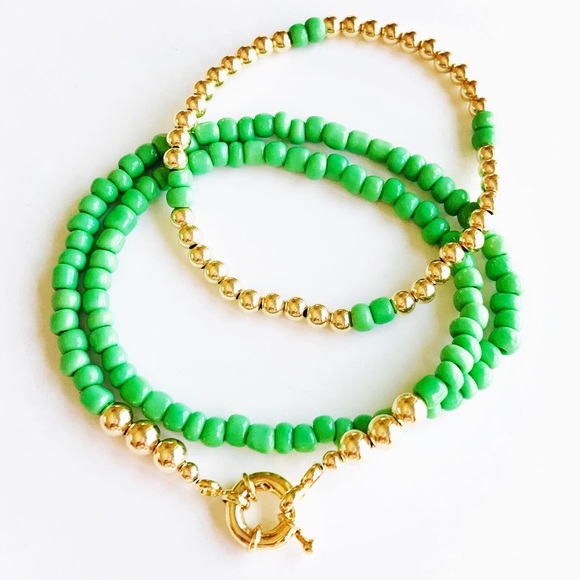 Neck & Arm Candy! Choker/Bracelet Set💚💛 - Picture 3 of 6